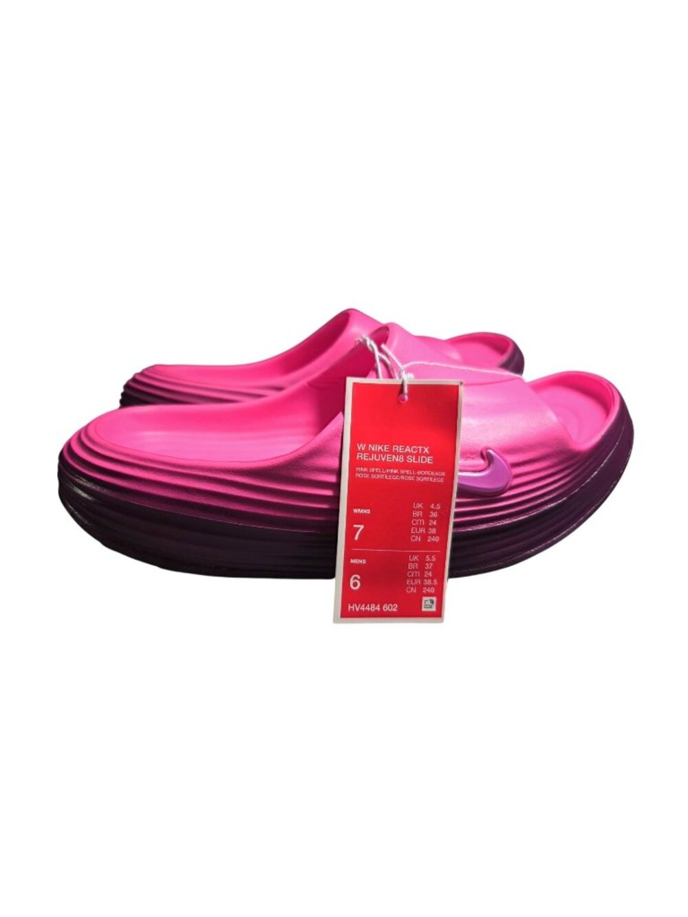 Nike ReactX Rejuven8 Slide ‘Pink Spell’ HV4484 602 Size 7 / Men’s Size 6